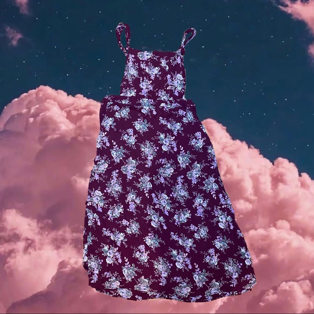 Floral Maxi Overall Dress